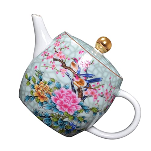 FUNOMOCYA 1Pc ceramic teapot japanese tea pots turkish ceramic tea kettle porcelain flower teapot large decorative teapot japanese teapot ceramics Home Teapot Tea Accessory small set