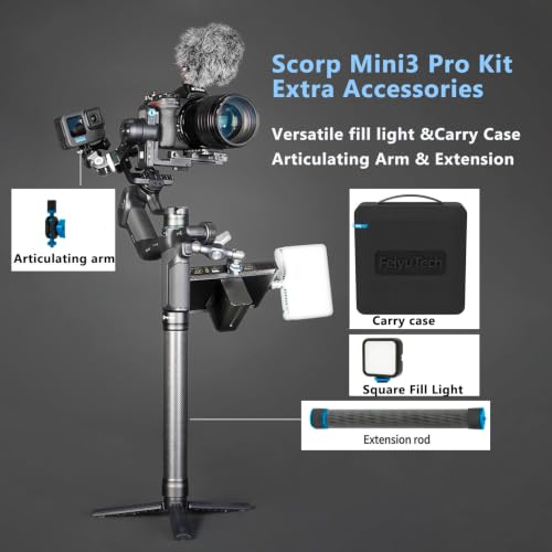 Image of FeiyuTech SCORP Mini 3 Pro Kit 3-Axis Camera Stabilizer,Built-in AI Track,All in One Handheld Gimbal for Mirrorless, Pocket Camera,Action Camera, Phone, 2KG Payload
