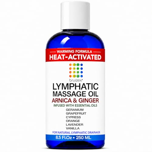 Image of Bruizex Lymphatic Drainage Massage Oil, Arnica & Ginger, 8.5 Oz
