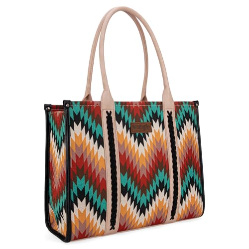 Image of Montana West Wrangler Tote Bag for Women Western Structured Shoulder Bag with Laptop Compartment