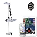 PARKHO HASWING Boat Electric Trolling Motor – 12V 54' 55lbs Cayman GPS Anchor Control Shaft Bow Mount Portable Fishing Boat Saltwater Freshwater with Wireless Remote Control