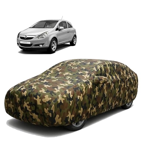 Image of Sulfar 100% Waterproof Car Body Cover for Opel Corsa - Triple-Stitched Dustproof UV, Heat & Rain Protection with Mirror Pockets, Full-Bottom Elastic & Free Storage Bag - All-Weather Indoor Outdoor (Ar