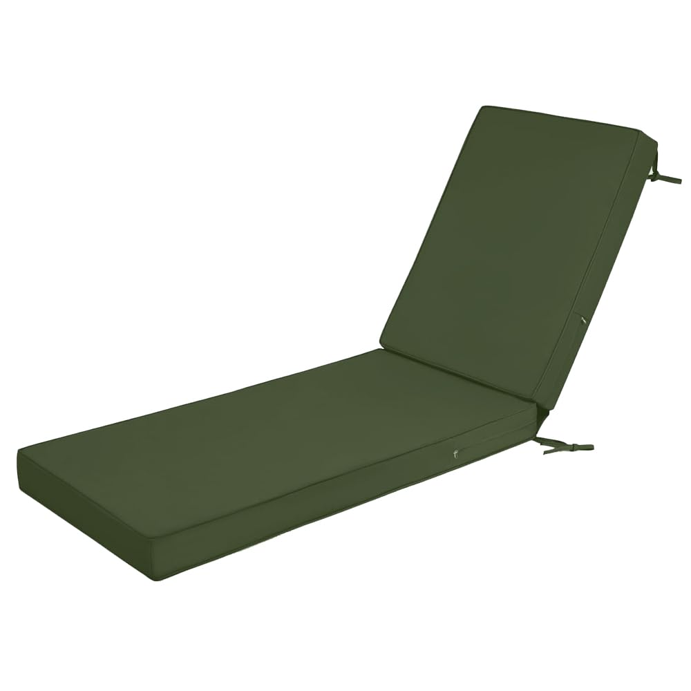 Chaise longue portable verte avec coussins réglables de terrasse