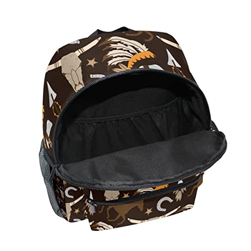 Custom Kid's Name Backpack Western Boho Tribal Cowboy Vintage Toddler Backpack Personalized Name Preschool Bookbag for Boys Girls4