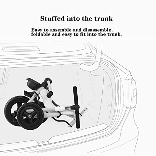 GYF Kinderdreirad Klapprad 1-3-6 Jähriger Kinderwagen Kindergeburtstagsgeschenk Innen- Und Außenkombination (Color… – Bild 7