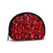 Rote Rose Blütenblätter Shell Kosmetische Make-up Aufbewahrungstasche Outdoor-Münzen Brieftasche Organizer Reise Waschtasche Brieftasche