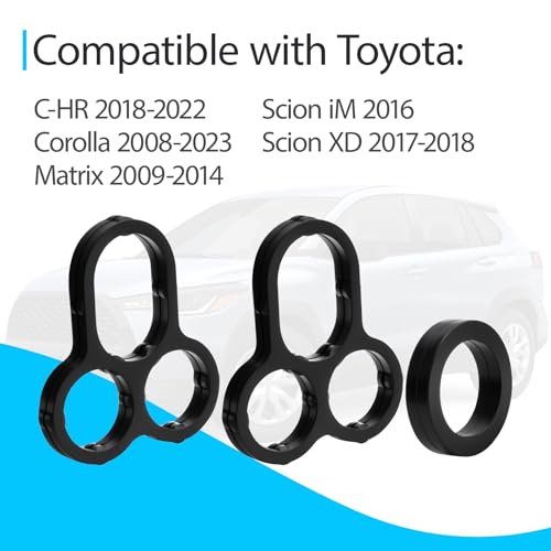 Image of Camshaft Bearing Cap Oil Hole Gasket and O Ring Kit Compatible with Toyota C-HR Corolla Matrix Scion iM xD Replaces 11159-37010 90430-A0001 90430-10024