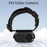 Topiky Kamera obroża PET, obroża kamery HD 1080p CAT z nagraniami wideo, regulowana magnetyczna kamera sportowa do użytku na zewnątrz, kamera korpusowa na artykuły PET (czarna)