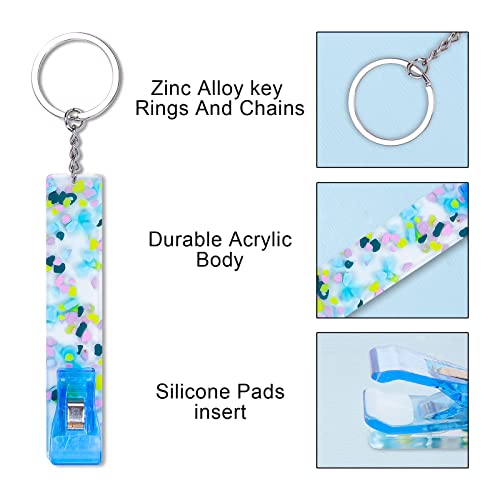 Image of 3PCS Credit Card Puller, Cute Debit Bank Card Grabber for Long Nails ATM Keychain Women with Plastic Clip