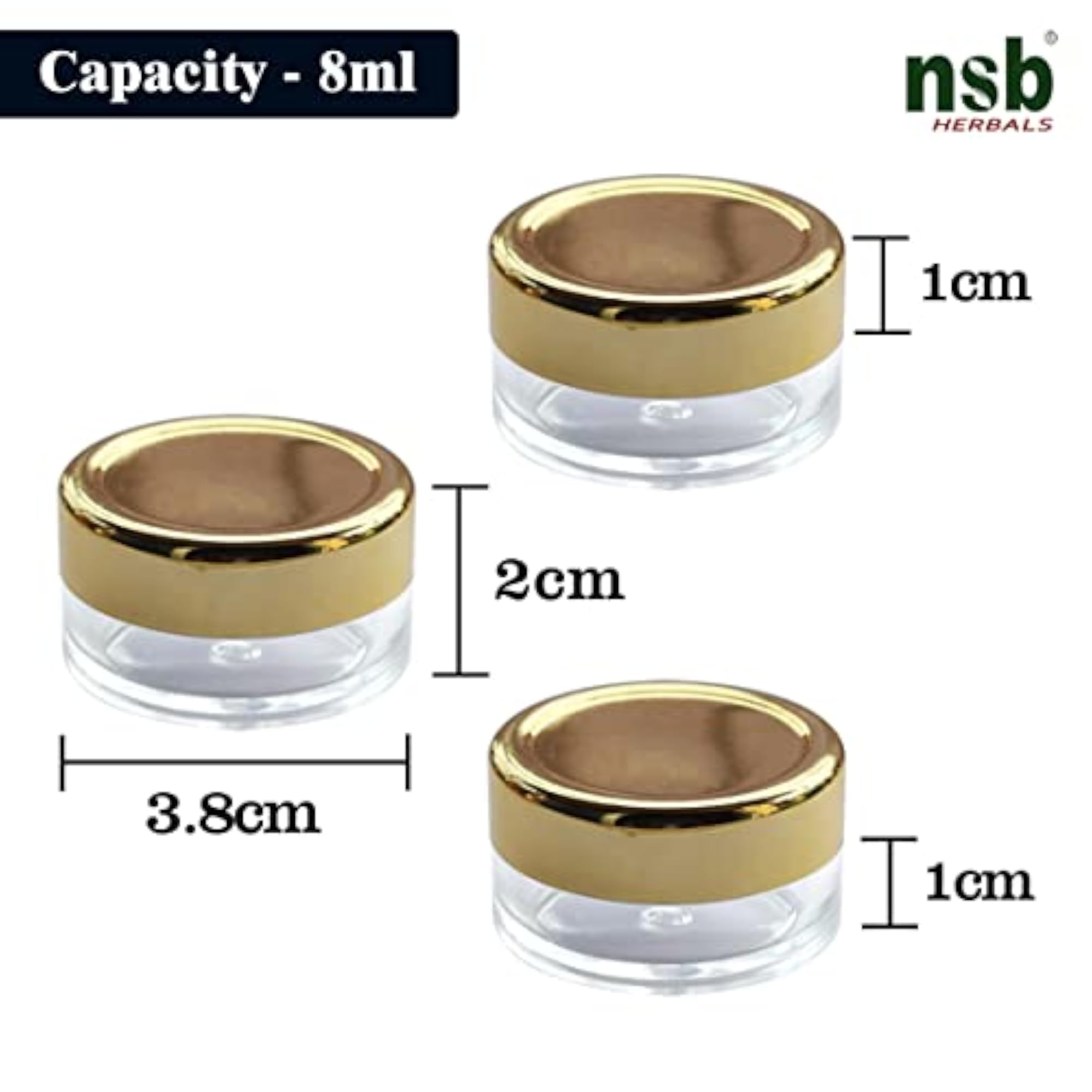 8 gm Acrylic San Jar Transparent Cosmetic Container