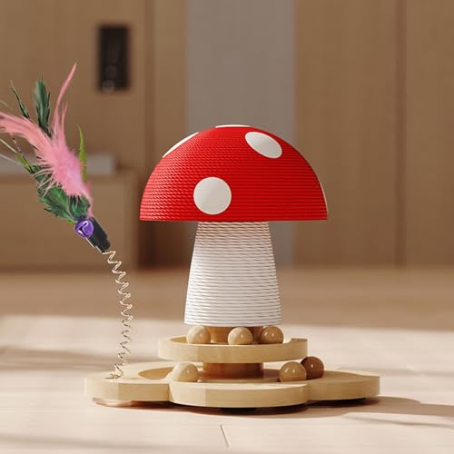 Árbol de gato con rascador de sisal y juguetes interactivos para gatito 3