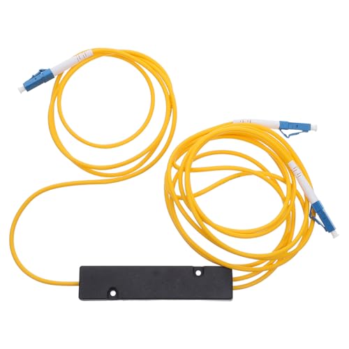 BESPORTBLE Fiber Optic Cable Splitter 1x2 LC Fused Fiber Splitter Box with Standard Connector for Network Setup and Optical Cable Splicing Replacement