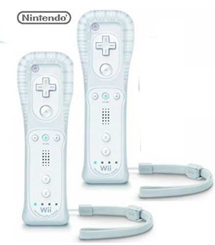 Nintendo WiiU 5 Strap Color Pack Set and (2) White Motion Plus Controllers (Bulk Packaging) Bundle