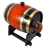 Construction robuste : fabriqué à partir de bois robuste, ce tonneau est conçu pour durer et résister à une utilisation fréquente, tonneau à boisson en bois, tonneau à décanter le whisky