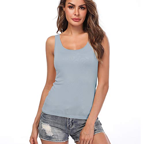 Image of Camisoles for Women with Built in Bra,Basic Yoga Top Layering Tank Top Padded Bra Undershirt(S-3XL)