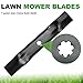 Aeagle GY20852 48'' Mulching Blades for John Deere D140 D160 S140 E170 LA145 Z355E D155 E140 E160 LA130 48 Inch Zero Turn Mower Lawn Tractor Replace AM141035 GX21784, 7 Point Star, 3 Pack (Black)