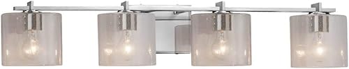 Fusion Era - Barra de baño (4 luces, tono ovalado, esmerilado), FSN-8444-30-SEED-CROM, 400watts, 120 volts