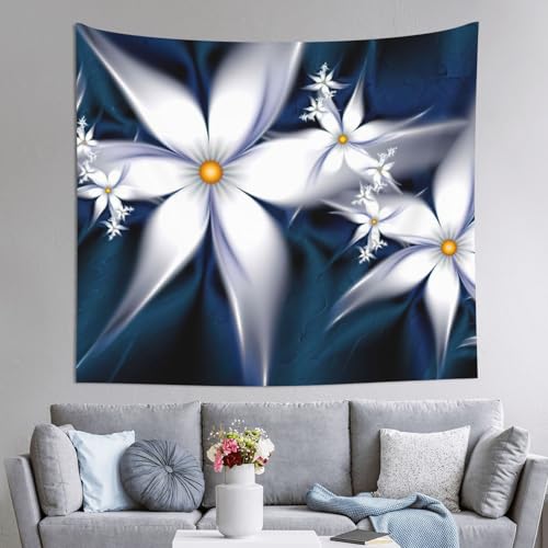 Tapisserie murale grand format au motif imprime floral marguerite artistique