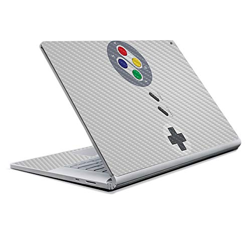 Image of MightySkins Carbon Fiber Skin for Microsoft Surface Book 2 13 inch (2017) - Retro Gamer 1,Protective, Durable Textured Carbon Fiber Finish,Easy to Apply, Remove, and Change Styles,