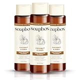 SoapBox Soaps Shampoo, Coconut Oil with Shea Butter, 3 Count