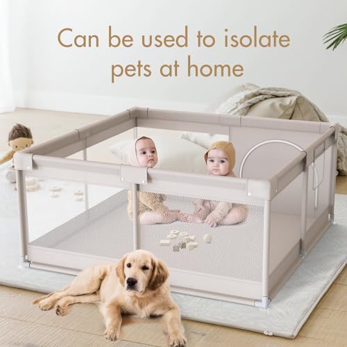 Image of Baby Playpen,Playpen for Babies and Toddlers, Play Pen for Kids, Play Pen for Babies and Toddlers (47 * 47 inch playpen Without mat)