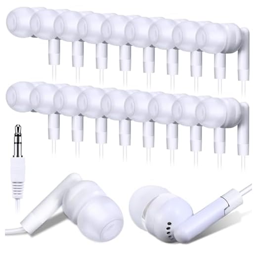 Kanayu 100 Pack Wired Earbuds Bulk for Classroom, 3.5MM No Mic, White