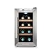 Produktbild IKOHS WINECOOLER WOOD S Weinkühlschrank, 8 Flaschen, 23 l, 60 W, LED-Licht, digitales Display, 3 Einlegeböden, doppelte Isolierung, Temperaturzonen von 8-18 Grad, Edelstahl
