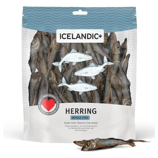 Icelandic+ Whole Fish Herring - 9oz Bag - Dog Treats, Pure Wild-Caught & Air-Dried, Single Ingredient Snack, Pet Chew, Just The Fish Nothing Else