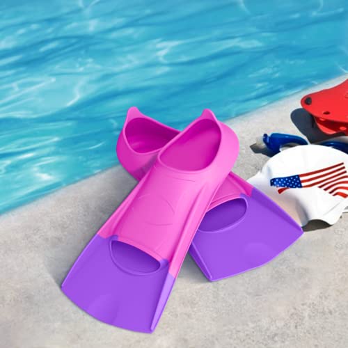 Image of Gintenco Swim Fins, Swim Training Fins for Snorkeling Swimming Diving, Travel Size Flippers with Bag，Floating Fins for Adults Men Women Kids