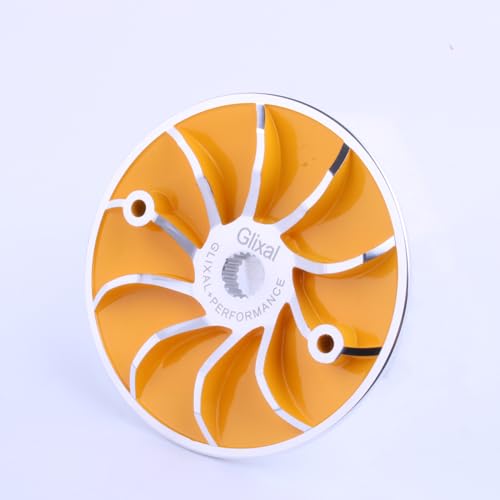 Image of Glixal Lightweight Racing Drive Face Fan for GY6 125cc 150cc 180cc 200cc 152QMI 157QMJ Engine Based Scooter Moped ATV Go-Kart Quads (Yellow)