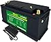 Produktbild Mjbsan 12V LiFePO4 Batterie, Lithium Battery100Ah, mit eingebautem 100A BMS, 4000+ Zyklen, 10 Jahre Lebensdauer, perfekt für Off-Grid, Wohnmobil, Solar, Boot, Golfwagen (mit Ladegerät)