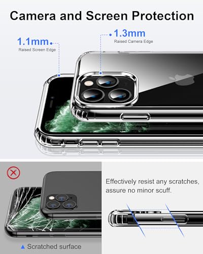 Image of HOOMIL Case for iPhone 11 Pro Max 6.5-Inch, Non-Yellowing, Drop Protection, Anti-Scratch Transparent Hard Back Phone Cover - Purple