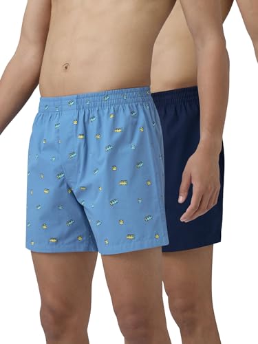 Image of XYXX Men's Remix Regular Fit Cotton Printed Boxer with Dual Pocket & No Marks Waistband (Pack of 2)