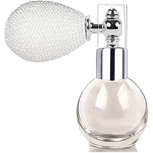 Glitter Spray Body Hair Face High Gloss Highlighter Powder Spray Shimmer Sparkle Powder Makeup Spray for Hair Body Women Cosmetic (1# Pearl White)
