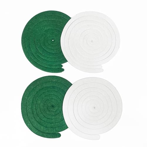 Image of 36 Pcs Green White Hanging Swirl Decorations Felt Swirl Streamer Spiral Ceiling Garland for Birthday Graduation Wedding Retirement Spring Summer Christmas Masters Golf Party Decor Supplies