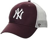 47 Brand MLB New York Yankees Branson Cap B-BRANS17CTP-KMA; Unisex Cap; B-BRANS17CTP-KMA; Burgundy; One Size EU (UK)