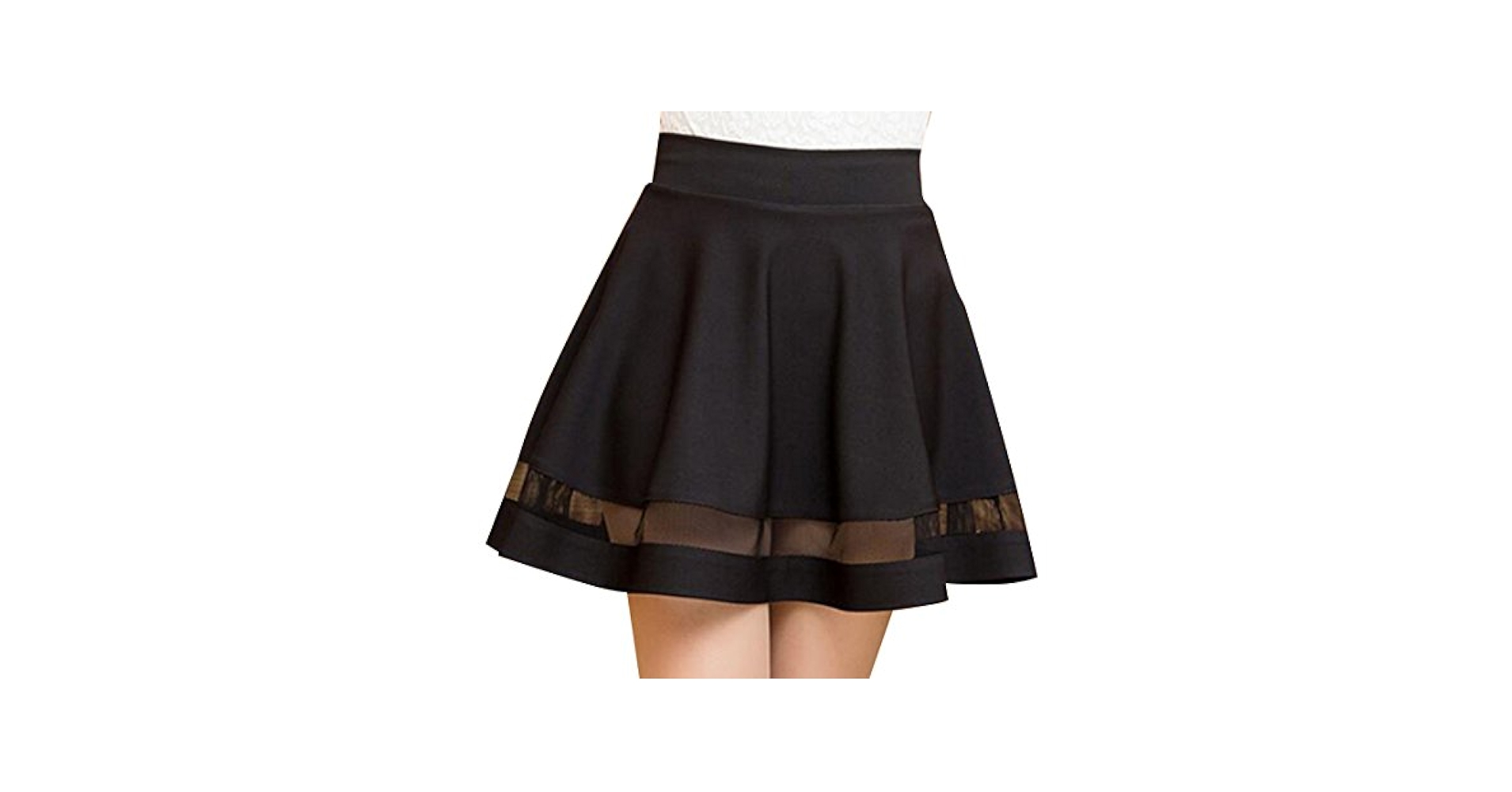 Basic Skirts Black Bubble Mini Skirt Short A-line Flared