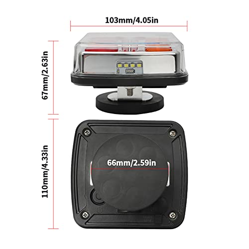 Led Sem Fio Trailer Magnético Caminhão Traseiro Traseiro Sinal De Luz Traseira Luz De Freio Para Reb