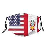 Face Mask America Peru Friendship Flag Dust Mask Adjustable Breathable Washable Reusable Windproof...