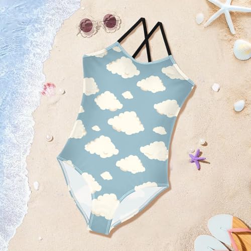 Image of Girls One Pieces Swimsuit Cute Beach Swimwear with Adjustable Strap 3-10 Years
