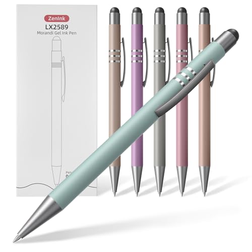 Bolígrafos retráctiles de tinta gel Morandi 6 unidades miniatura 1