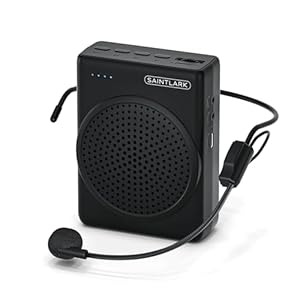 SAINTLARK S22 Voice Amplifier for Teachers，with Wired Portable Microphone and Speaker and Belt Supports MP3 Format Audio for Training,presentations, Guided Tours, Personal Voice Amplifier