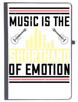 UDNAG Ruled Notebook Diary ‘Music | Music is The Shorthand of Emotion’, [A5 80Pages 80GSM]