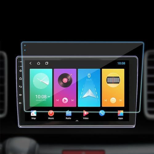 Car Navigation Screen Protector, Anti Glare Anti Fingerprint Tempered Glass Film with Cleaning Kit, 10 Inch Navigation Protector for Drivers SUVs Sedans Trucks and Daily Commutes