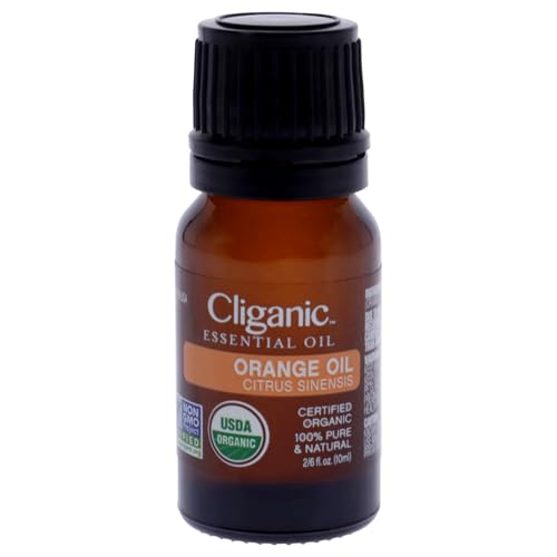 Image of Cliganic Organic Sweet Orange Essential Oil, 10ml - 100% Pure Natural for Aromatherapy Diffuser | Non-GMO Verified (Packaging May Vary)