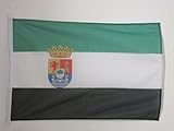 Enganches : Anillos AZ FLAG Bandera de Extremadura 90x60cm Uso Exterior - Bandera EXTREMEÑA 60 x 90 cm Anillos