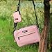wasserdichte Leckerlibeutel für Hunde, Dog Walking Bag, integrierter Kotbeutelspender, verstellbare Umhängetasche (Pink)