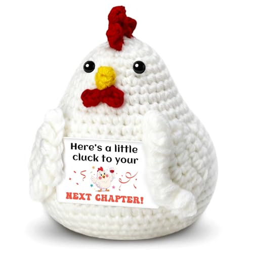 hixkvpen Congratulations Gifts for Women Men, Divorce New Job Beginnings New Chapter Gift for Women Emotional Crochet Chicken Graduation Promotion Gift for Son Daughter Coworkers Friend Christmas