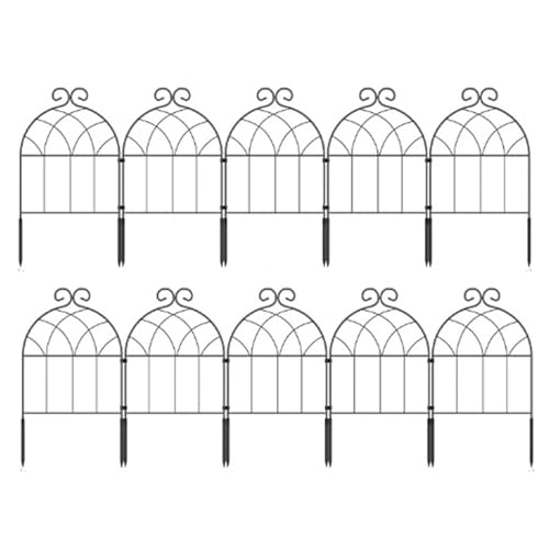 Clôture de jardin décorative en métal sans creuser | Barrière animaux lot de 20