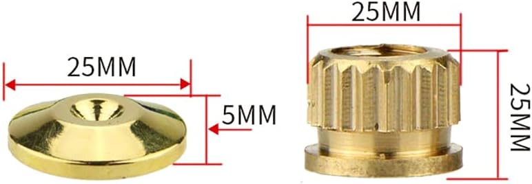 1Set Speaker Spikes For Hi-Fi Feet Speaker Stands Copper Thread Feet Speaker Feet Shock Absorption Copper Feet Various Audio - (Color: Yellow)